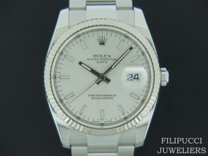 Rolex Date Silver Dial 115234