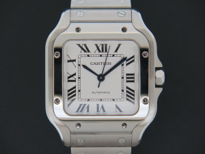 Cartier Santos Medium Steel Roman Dial NEW WSSA0029