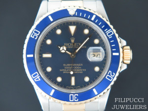 Rolex Submariner Date Gold/Steel Blue Dial 16803