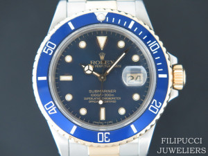 Rolex Submariner Date Gold/Steel Blue Dial 16803