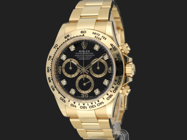 Rolex - Daytona Yellow Gold Black Diamond Dial 116508