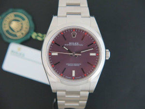 Rolex Oyster Perpetual Red Grape NEW 114300