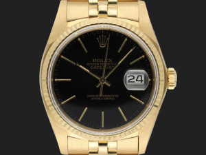Rolex Datejust Yellow Gold Black Dial 16018