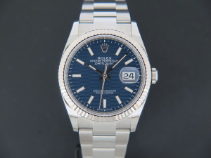 Rolex Datejust 36 Blue Motif Dial 126234 NEW 