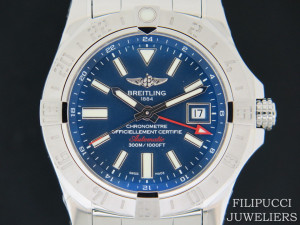 Breitling Avenger II GMT Blue Dial NEW A32390