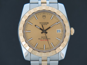 Tudor Classic Date Gold/Steel Champagne Dial 21013
