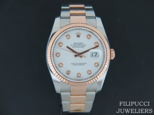 Rolex Datejust Everosegold/Steel White Diamond Dial 116231