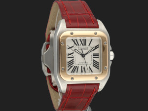 Cartier Santos 100 MM Gold/Steel Automatic 2878 / W20107X7