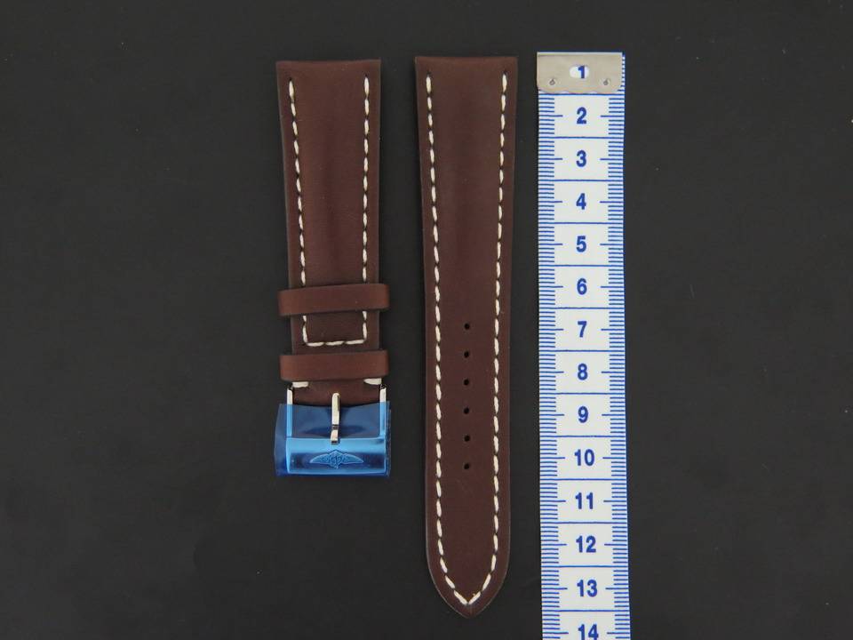 Breitling Brand new Leather Strap 24 mm + Buckle 