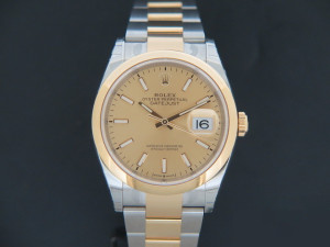 Rolex Datejust Gold/Steel Champagne Dial NEW 126203