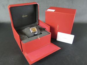 Cartier Santos-Dumont Black Lacquer WSSA0046 / 4298 NEW