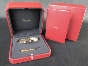 Cartier Love Bracelet Yellow Gold Size 18 NEW
