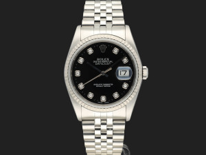 Rolex Datejust 36 Black Diamond Dial 16234