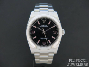 Rolex Oyster Perpetual 116000 Black Dial With Pink Index 