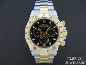 Rolex Daytona Gold / Steel  Black Dial 116523 