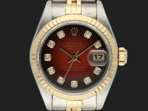 Rolex Lady-Datejust 26 Red Vignette Diamond Dial 69173