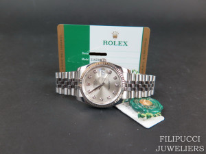 Rolex Datejust Silver Diamond Dial 116234  