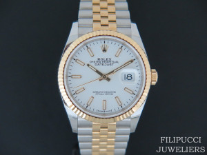 Rolex Datejust 126233 Gold/Steel White Dial  NEW