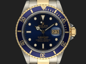 Rolex Submariner Date Gold/Steel Blue Dial 16613