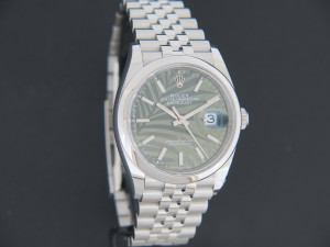 Rolex Datejust 36 Palm Motif Green Dial 126200 NEW 