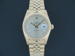 Rolex Datejust Yellow Gold Silver Dial 16018