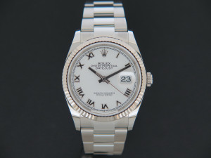 Rolex Datejust White Roman Dial 126234 NEW