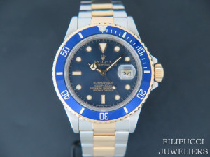 Rolex Submariner Date Gold/Steel Blue Dial 16803