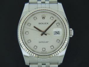 Rolex Datejust Silver Diamond Dial 116234 