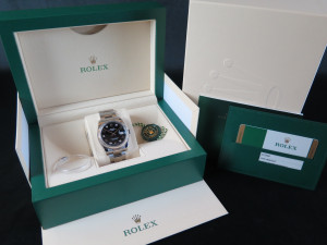 Rolex Date 34 Black Diamond Dial 115234