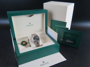 Rolex Datejust Gold/Steel Green Diamond Dial 126233 NEW