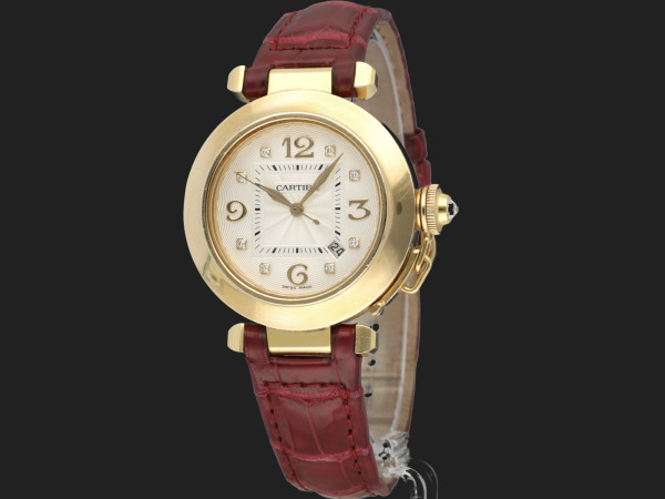 Cartier - Pasha Automatic Yellow Gold Silver Diamond Dial 2397