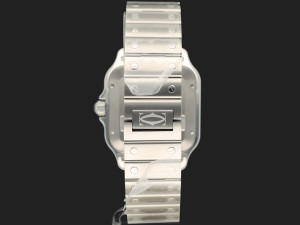 Cartier Santos Large Date Steel Green Roman Dial WSSA0062 NEW