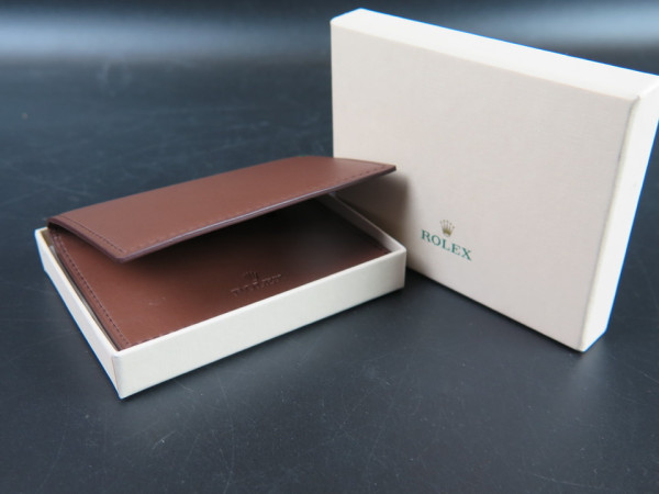 Rolex - Wallet / card holder brown leather
