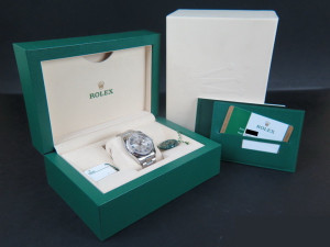 Rolex Datejust Silver Decorated Arab/Blue Dial 116234 