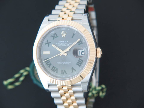 Rolex - Datejust 41 Gold/Steel Slate Dial NEW 126333  