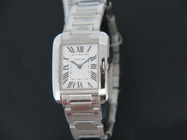 Cartier - Tank Anglaise Steel Ladies Silver Dial WSTA0023 NEW