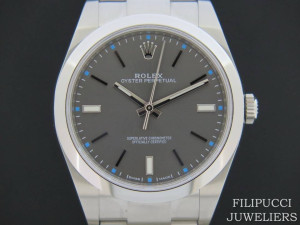 Rolex Oyster Perpetual Dark Rhodium NEW 114300       