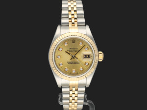 Rolex Lady Datejust Gold/Steel Champagne Diamond Dial 79173 