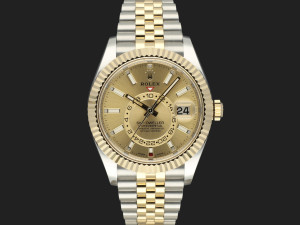 Rolex Sky-Dweller Gold/Steel Champagne Dial 326933