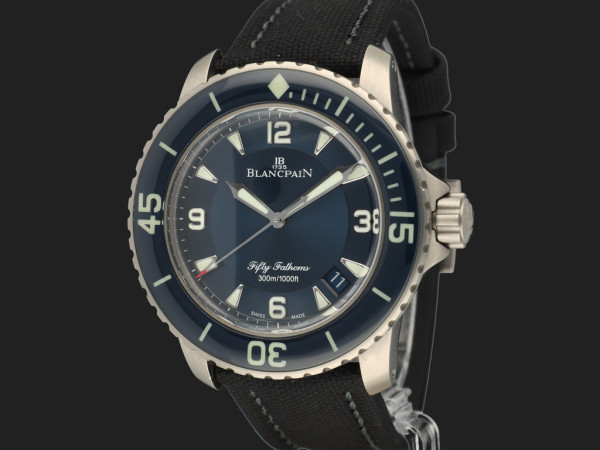 Blancpain - Fifty Fathoms Automatique Titanium Blue Dial 45MM  5015-12B40-O52A