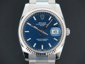Rolex Date Blue Dial 115234 NEW    