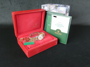 Rolex Lady-Datejust 26 Gold/Steel White Roman Dial 79173