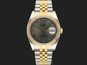 Rolex Datejust Gold/Steel Grey Roman Dial 116233