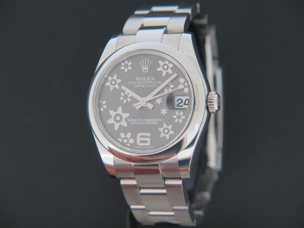 Rolex - Datejust 31 Dark Rhodium Floral Dial 178240