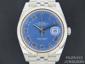 Rolex Datejust 41 Blue Roman Dial 126334 NEW 