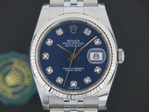 Rolex Datejust Blue Diamond Dial NEW 116234 