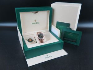 Rolex Day-Date 40 Everose Green Roman Dial 228345RBR NEW