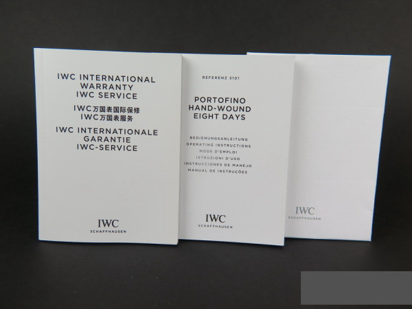 IWC - Portofino warranty instructions booklets
