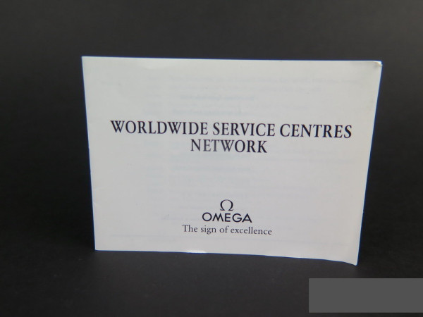 Omega - Service Centre Booklet 1989