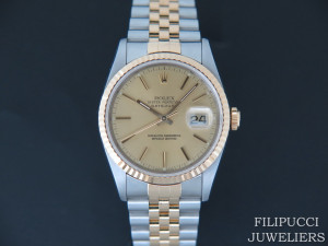 Rolex Datejust Gold/Steel Champagne Dial 16233 